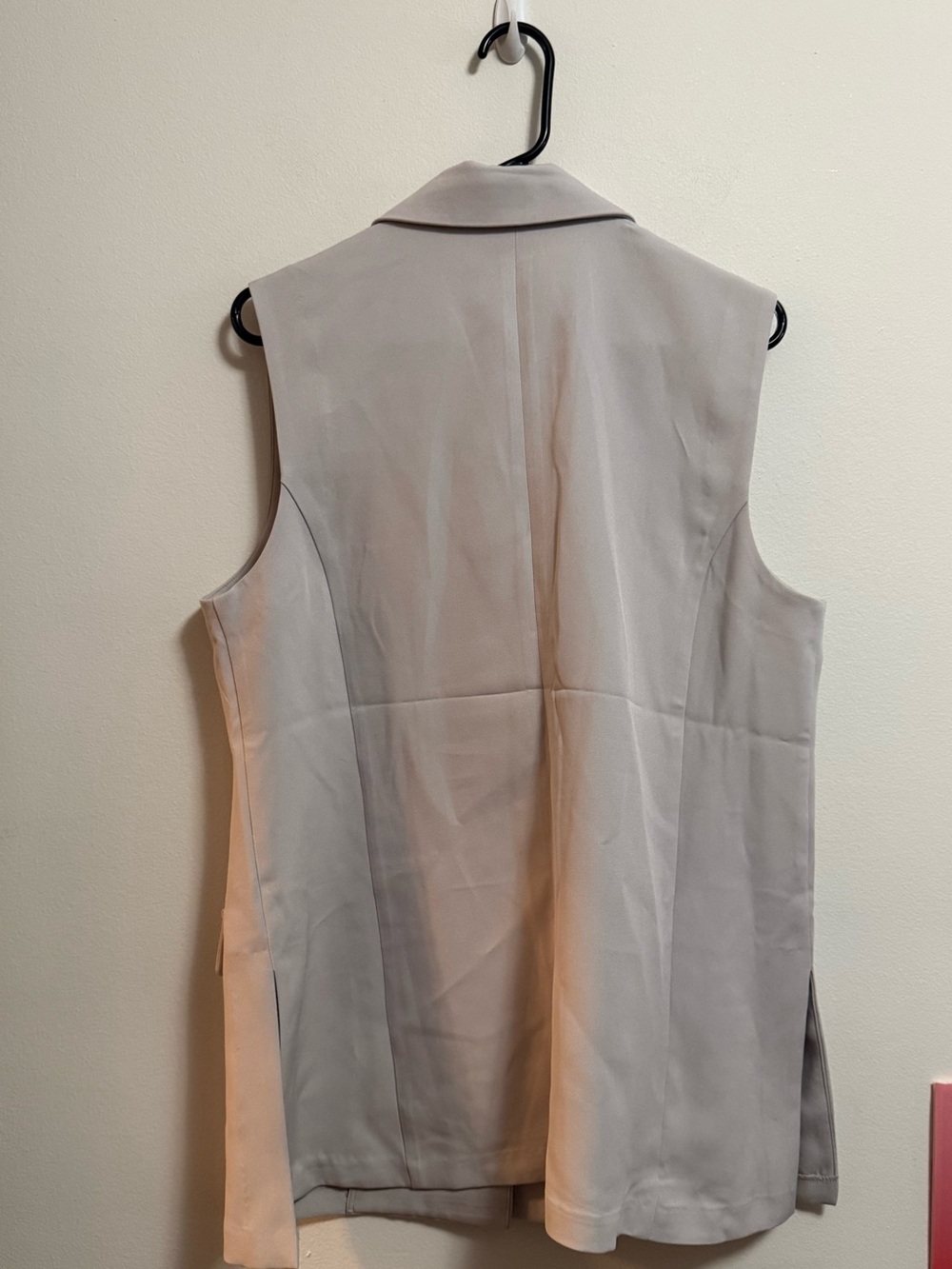 Soho Apparel Sleeveless Blazer Vest in Light Gray - Picture 3 of 3